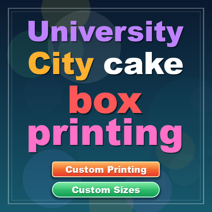 University City cake box printing