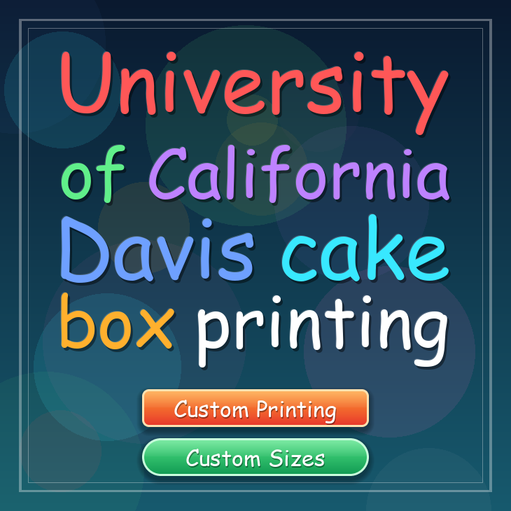 University Of California Davis cake box printing