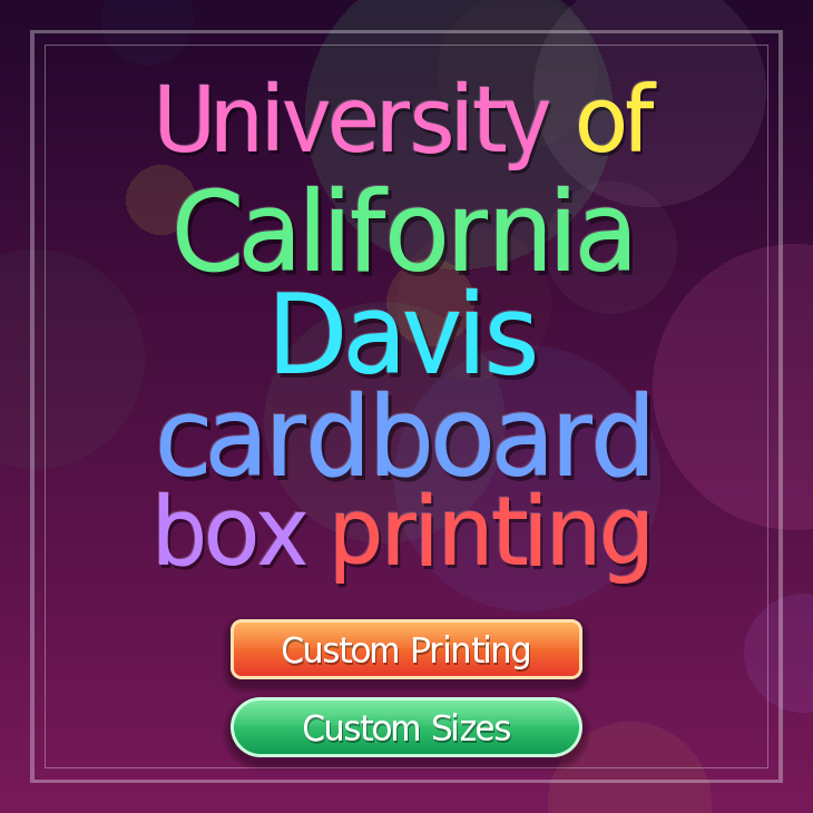 University of California Davis cardboard box printing
