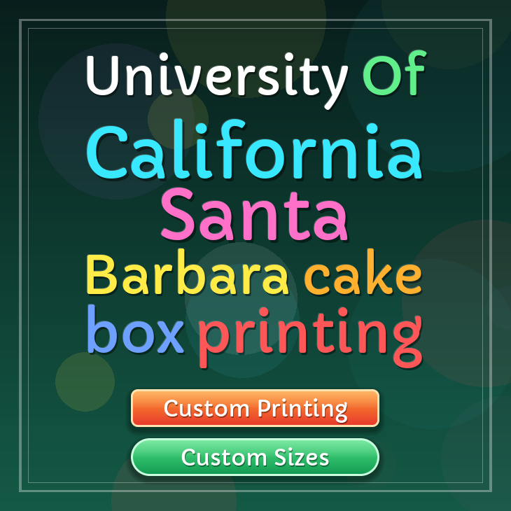 University Of California Santa Barbara cake box printing