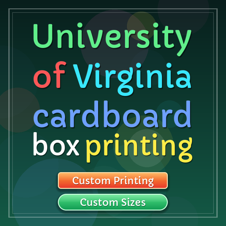 University of Virginia cardboard box printing