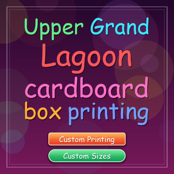 Upper Grand Lagoon cardboard box printing