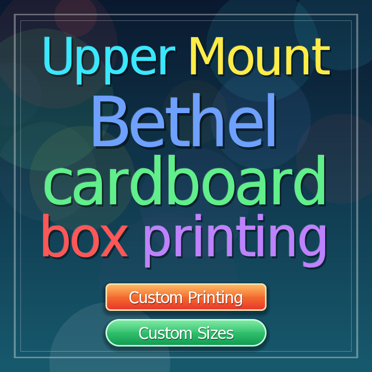 Upper Mount Bethel cardboard box printing