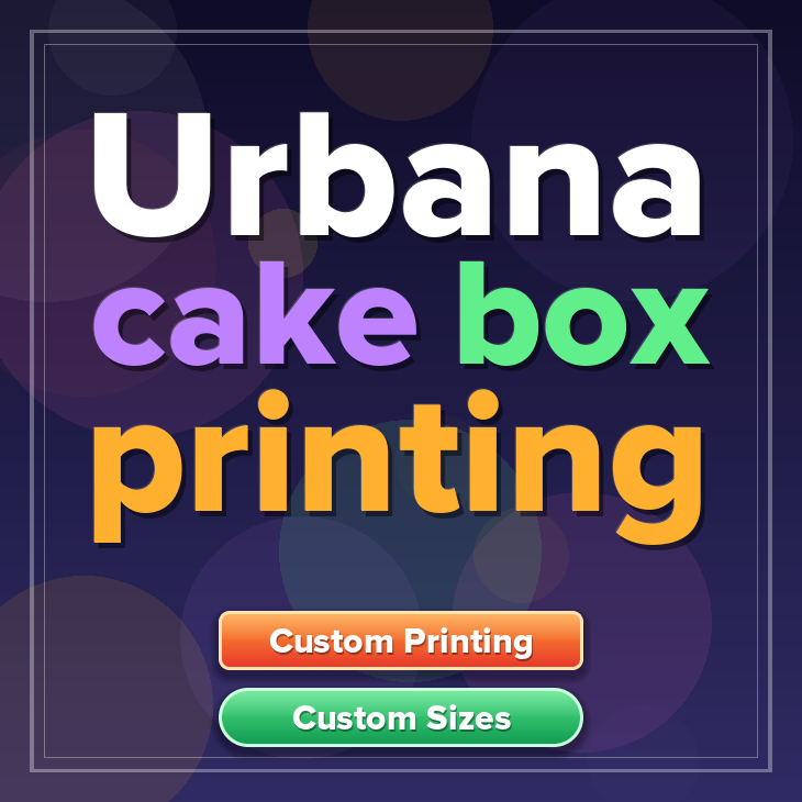 Urbana cake box printing