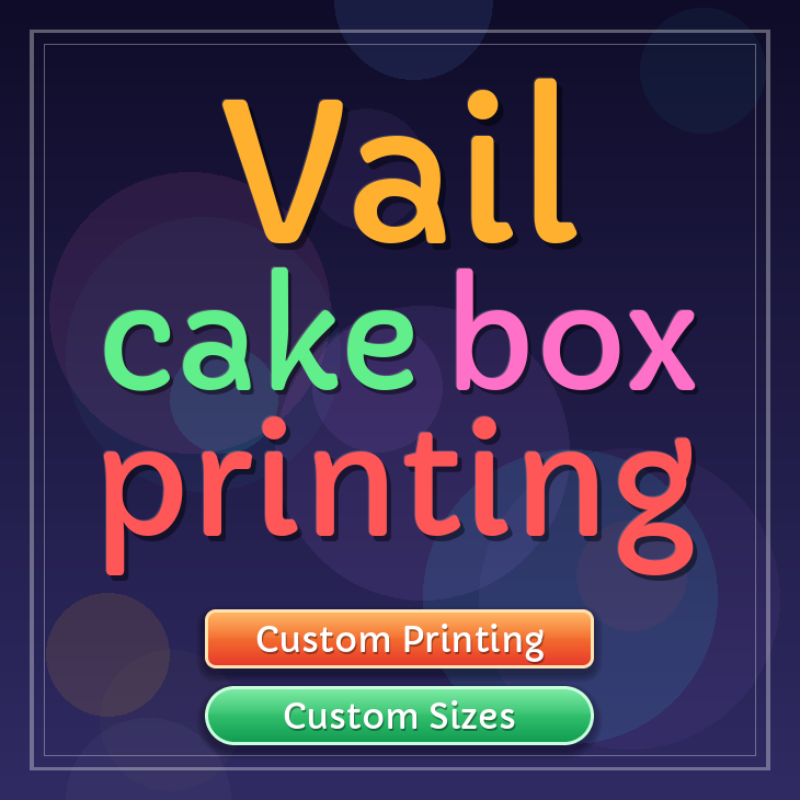 Vail cake box printing
