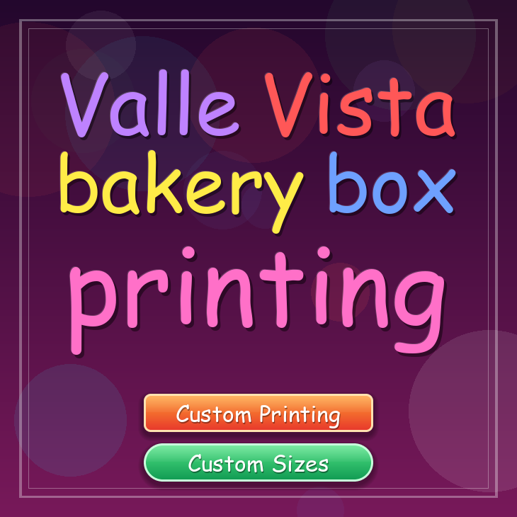 Valle Vista bakery box printing