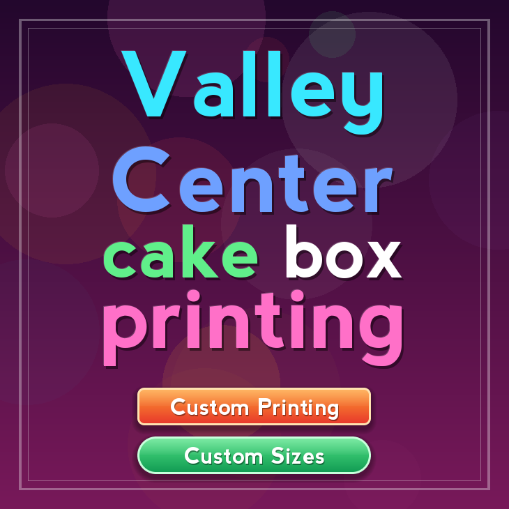 Valley Center cake box printing