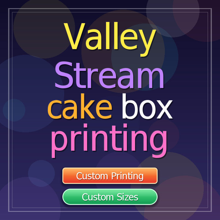 Valley Stream cake box printing