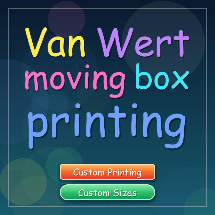 Van Wert moving box printing