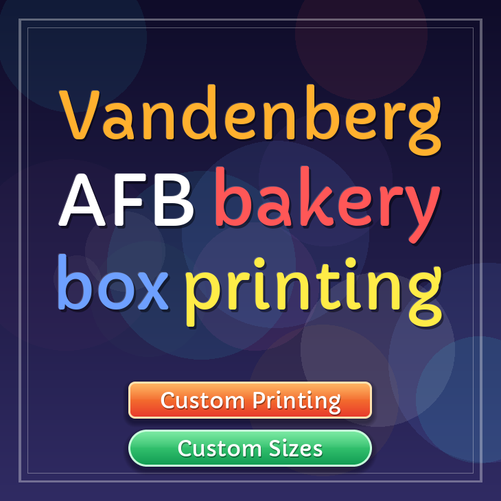 Vandenberg Afb bakery box printing