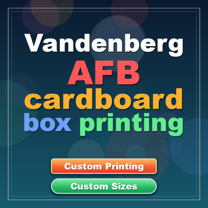 Vandenberg AFB cardboard box printing