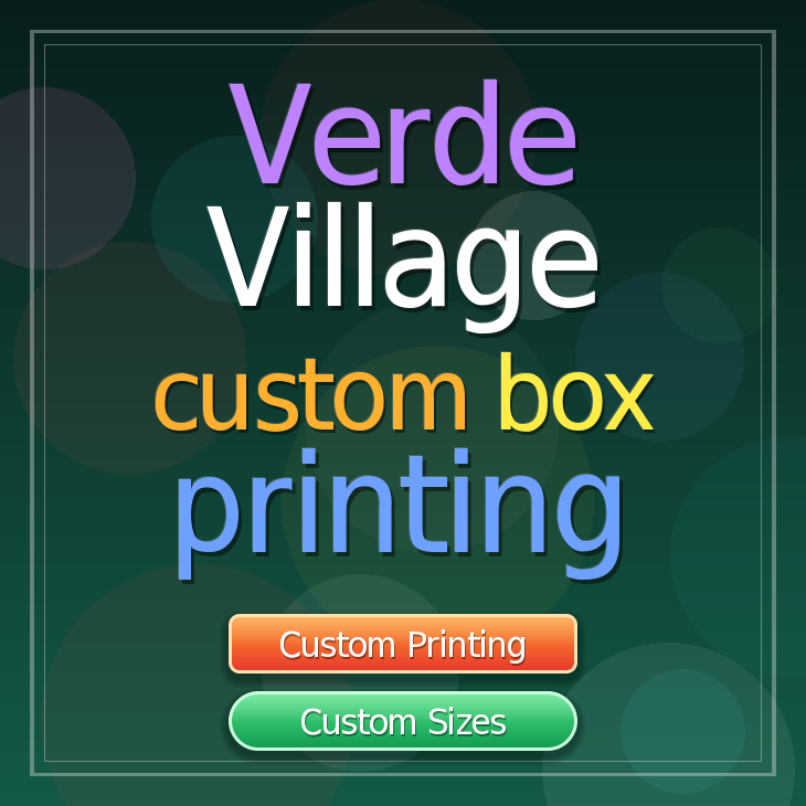 Verde Village custom box printing
