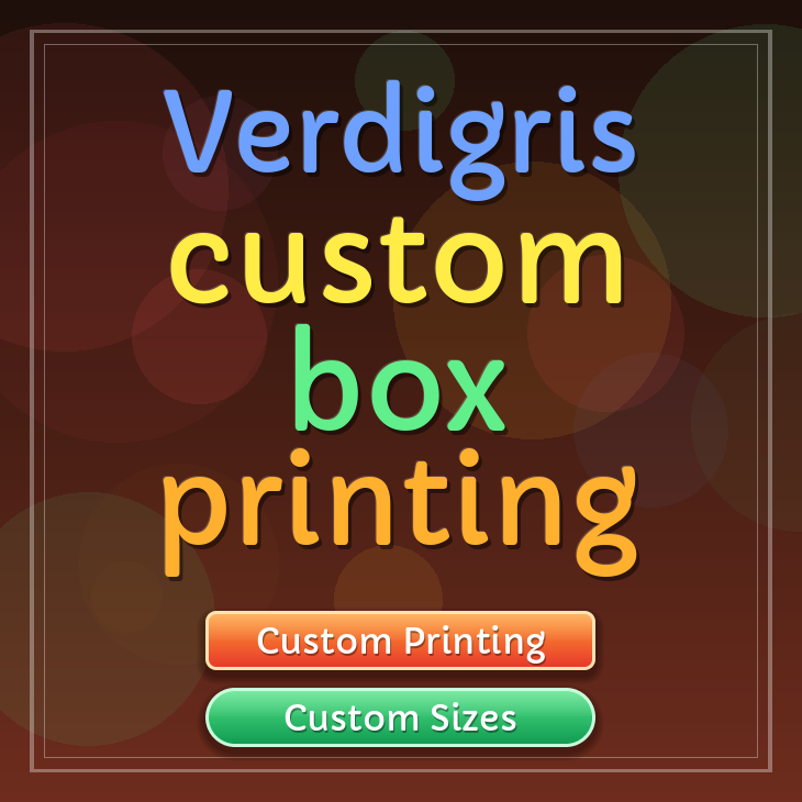 Verdigris custom box printing