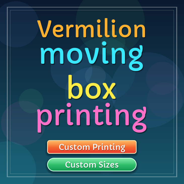 Vermilion moving box printing