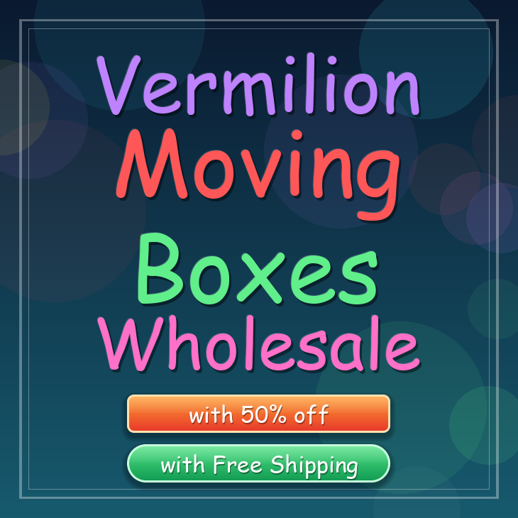 Vermilion moving boxes
