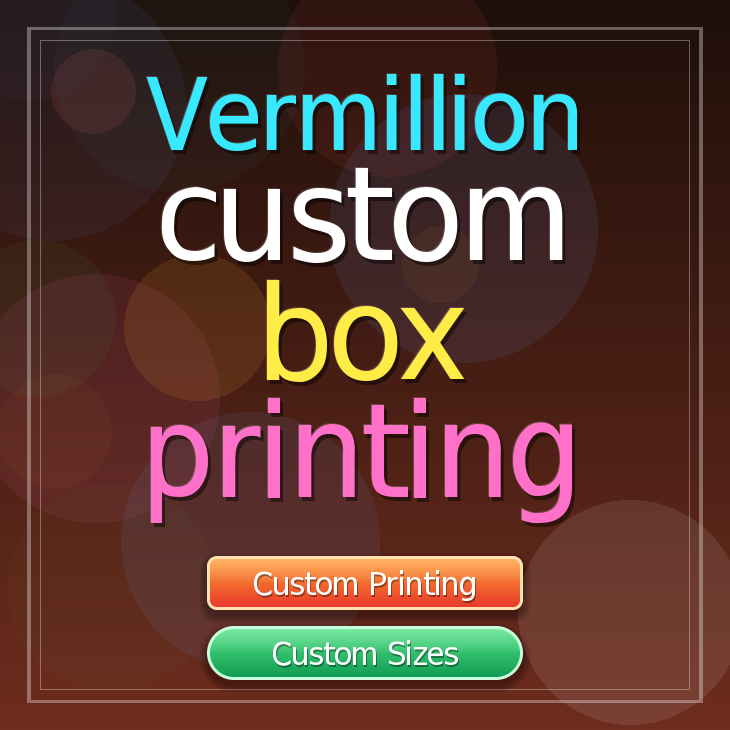 Vermillion custom box printing