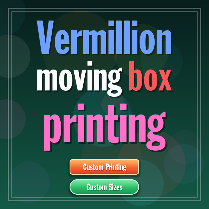 Vermillion moving box printing