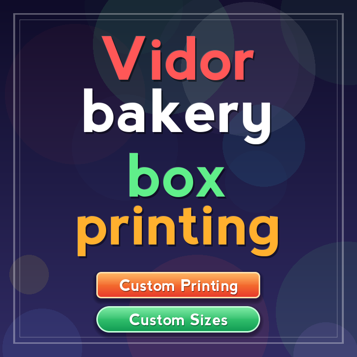 Vidor bakery box printing