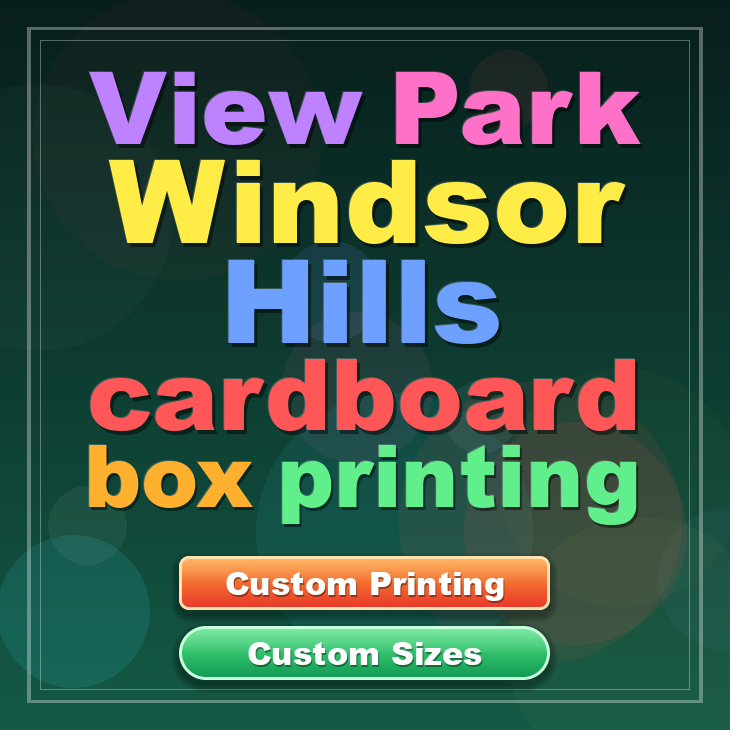 View Park Windsor Hills cardboard box printing