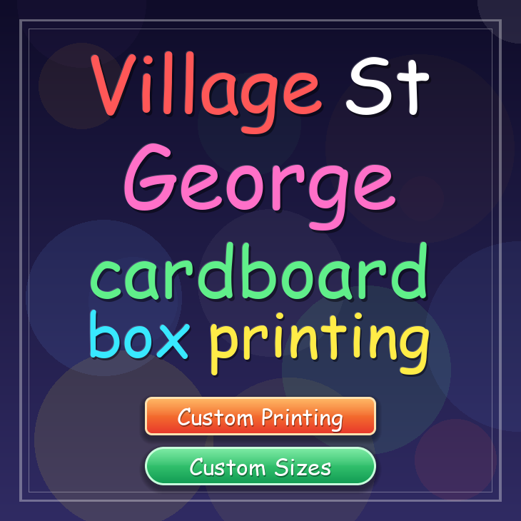 Village St George cardboard box printing