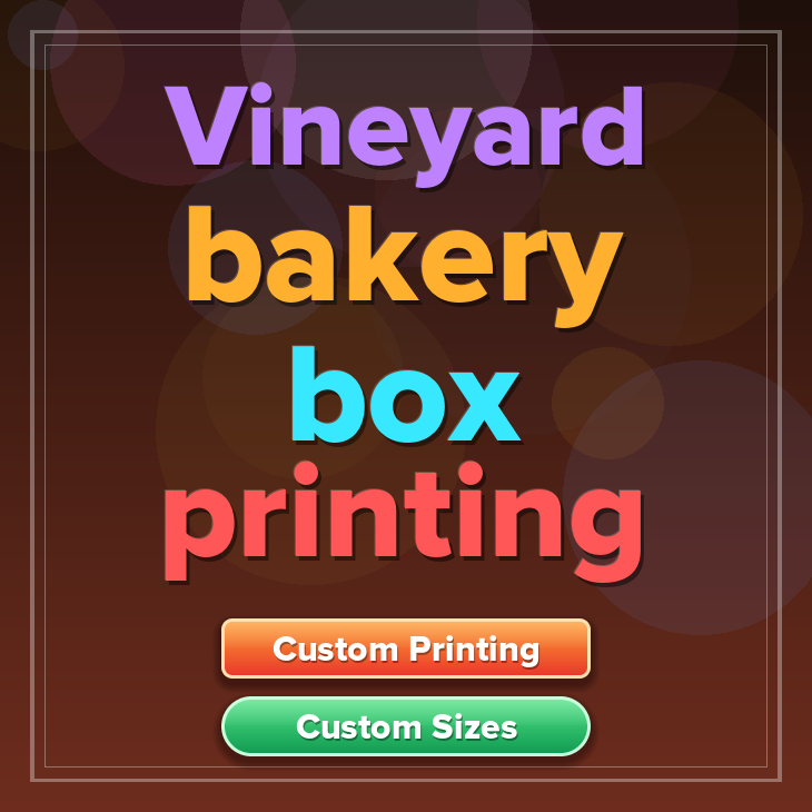 Vineyard bakery box printing