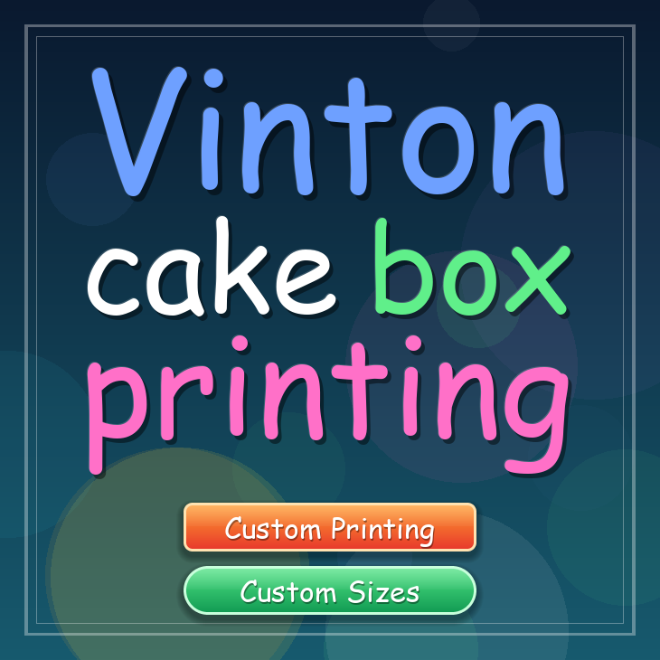Vinton cake box printing