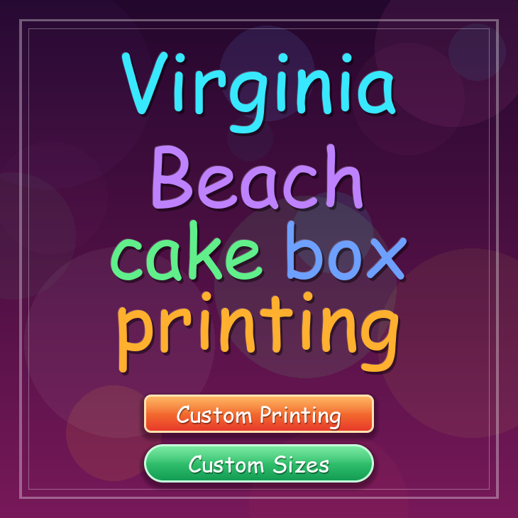 Virginia Beach cake box printing