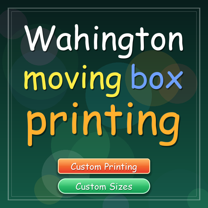Wahington moving box printing