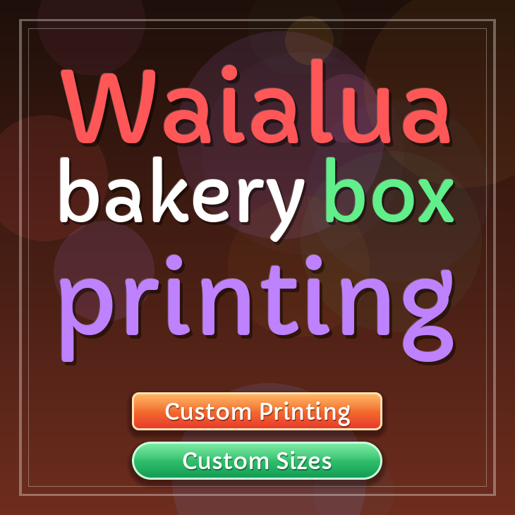 Waialua bakery box printing