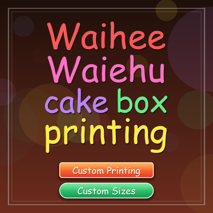 Waihee Waiehu cake box printing