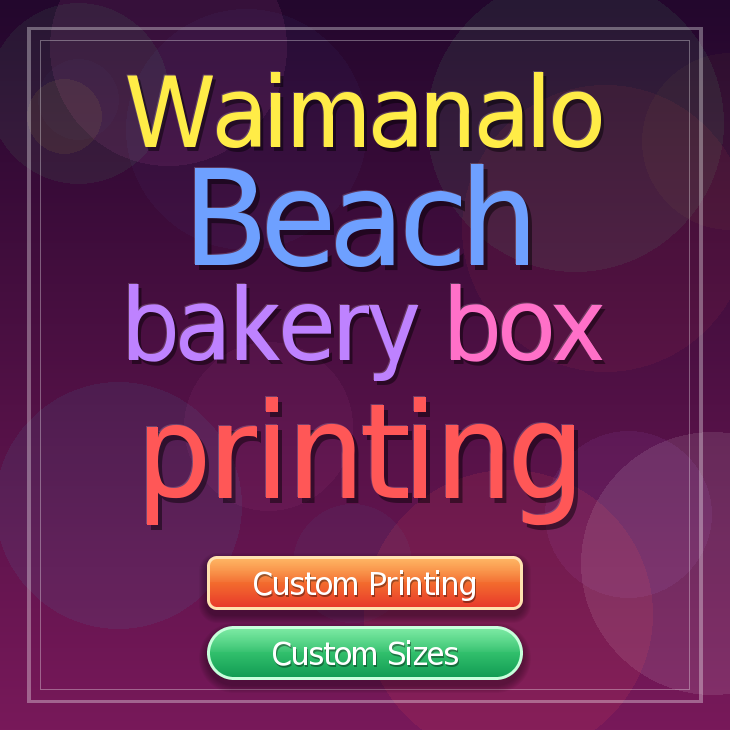 Waimanalo Beach bakery box printing