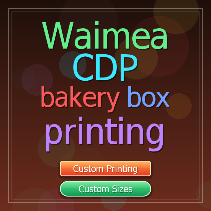 Waimea Cdp bakery box printing