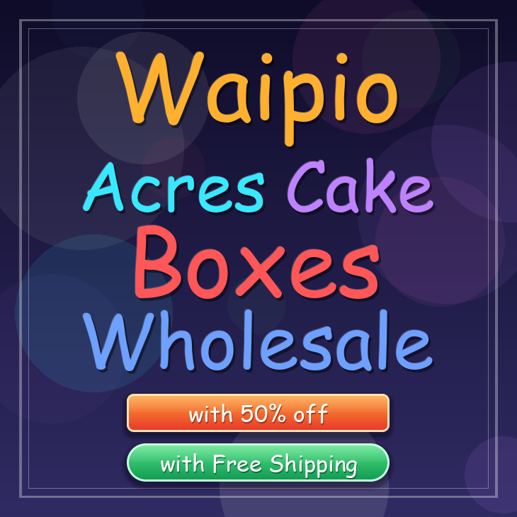 Waipio Acres cake boxes