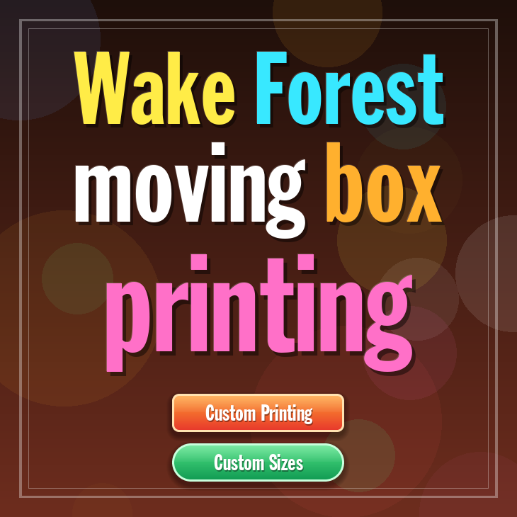 Wake Forest moving box printing