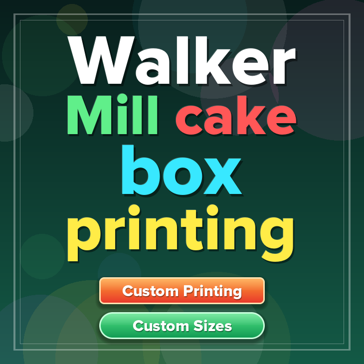 Walker Mill cake box printing