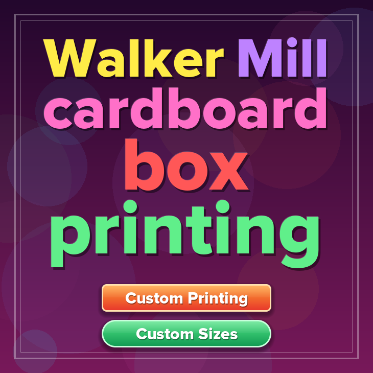 Walker Mill cardboard box printing