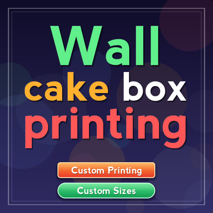 Wall cake box printing