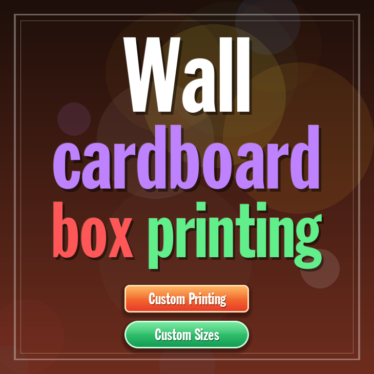 Wall cardboard box printing