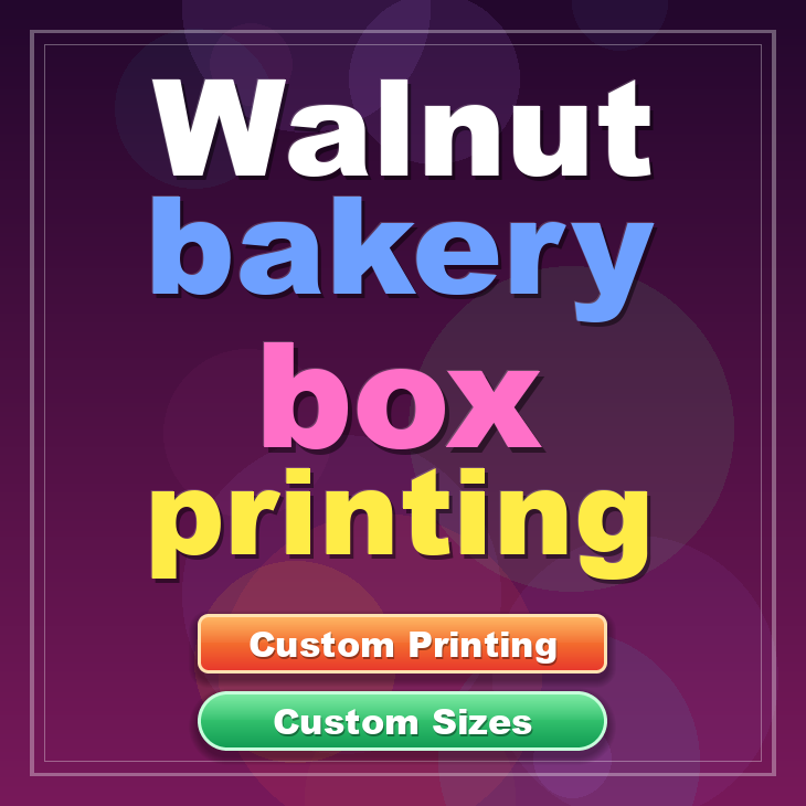 Walnut bakery box printing