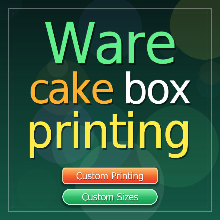 Ware cake box printing