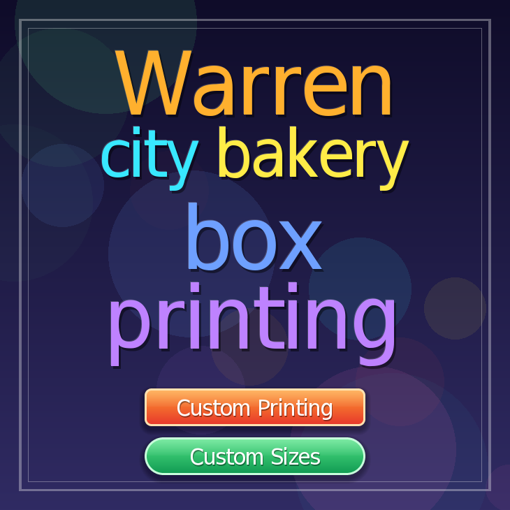 Warren City bakery box printing