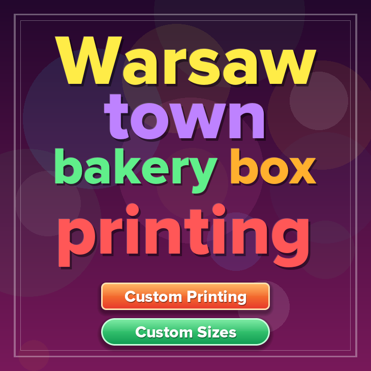 Warsaw Town bakery box printing