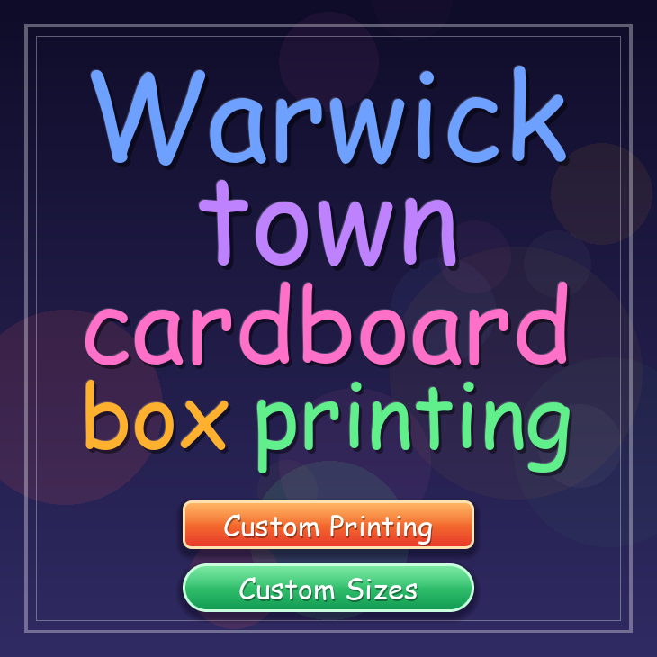 Warwick town cardboard box printing