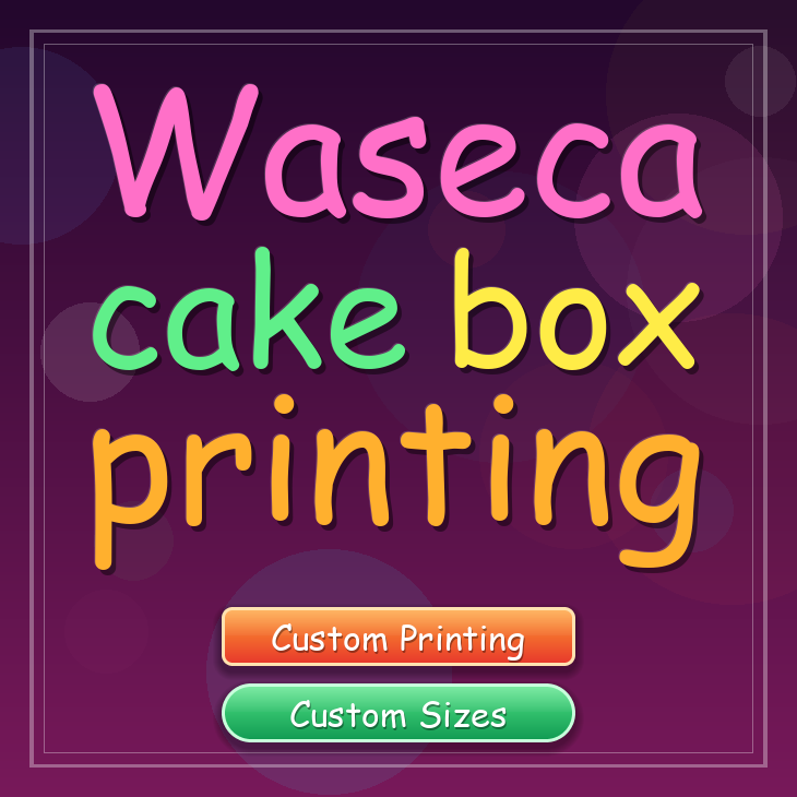 Waseca cake box printing