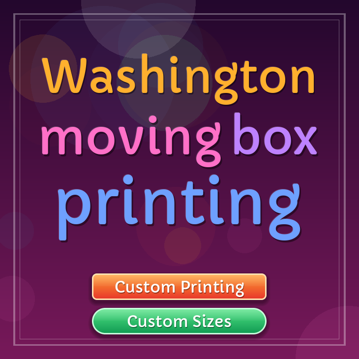 Washington moving box printing