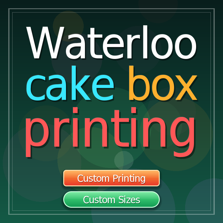 Waterloo cake box printing