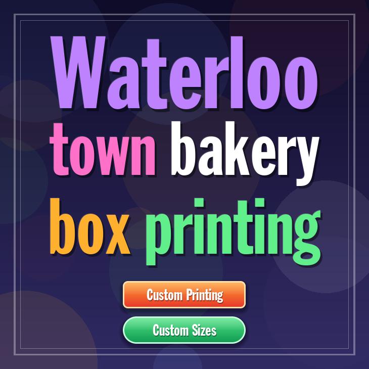Waterloo Town bakery box printing