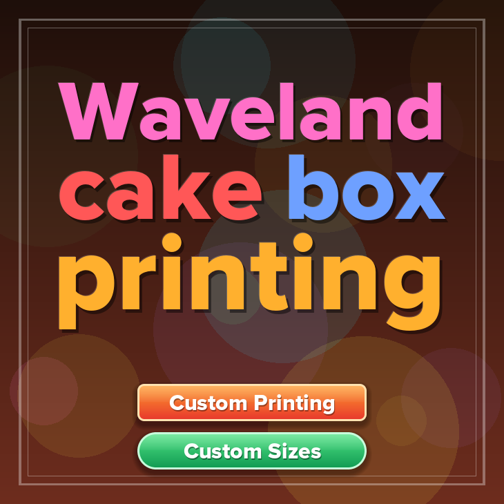 Waveland cake box printing