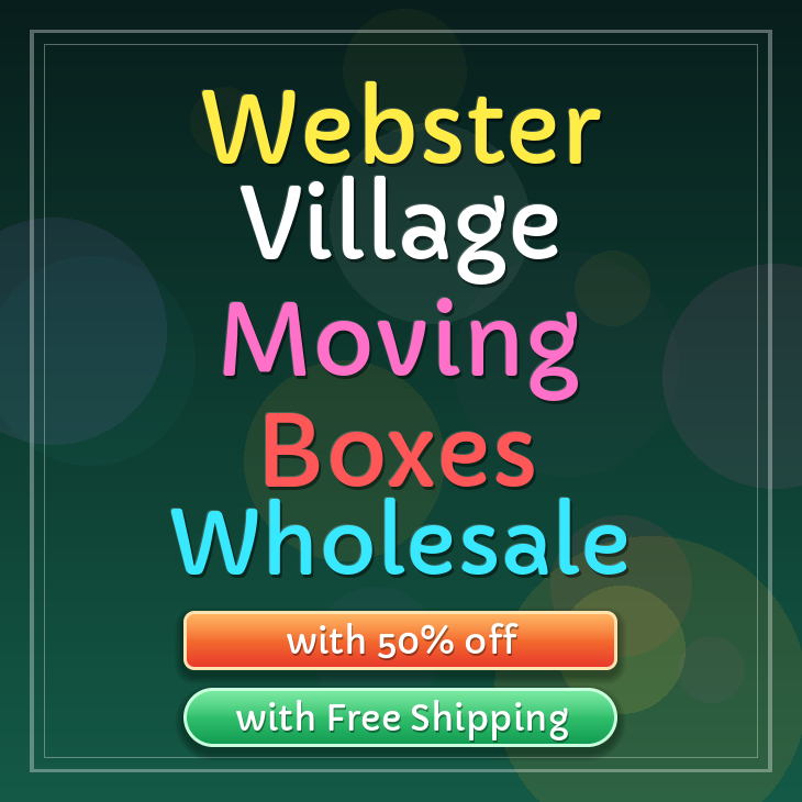 Webster Village moving boxes