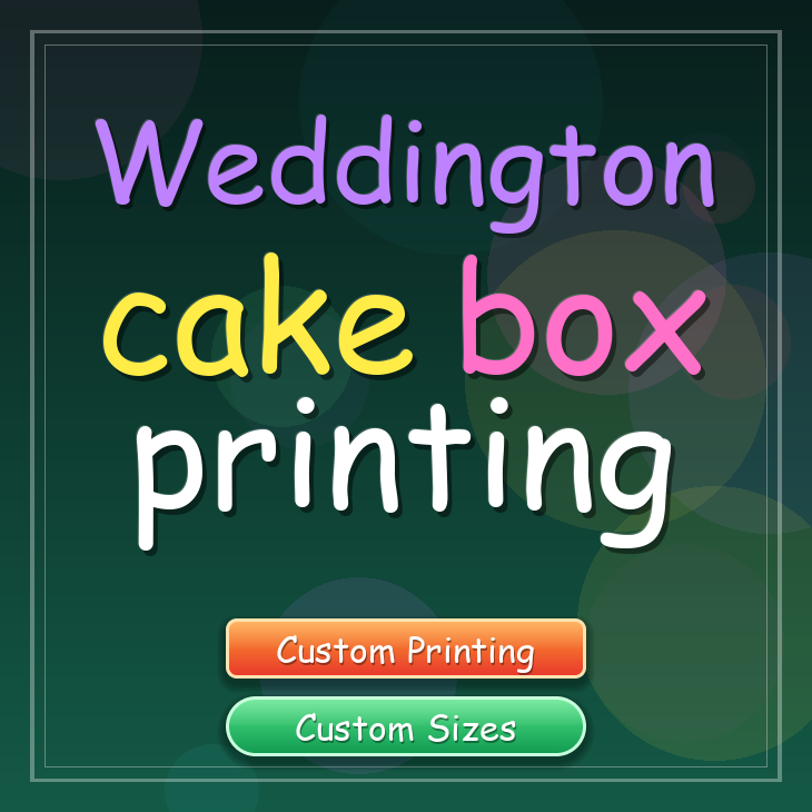 Weddington cake box printing